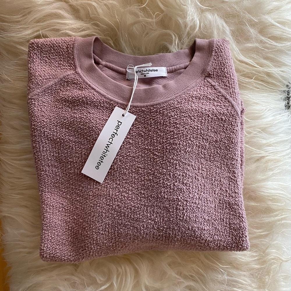 Perfectwhitetee ziggy sweatshirt mauve nwt